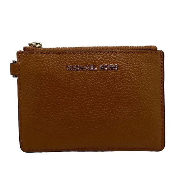 MICHAEL KORS Brown Card Wallet with Keychain - Picture 1 of 7